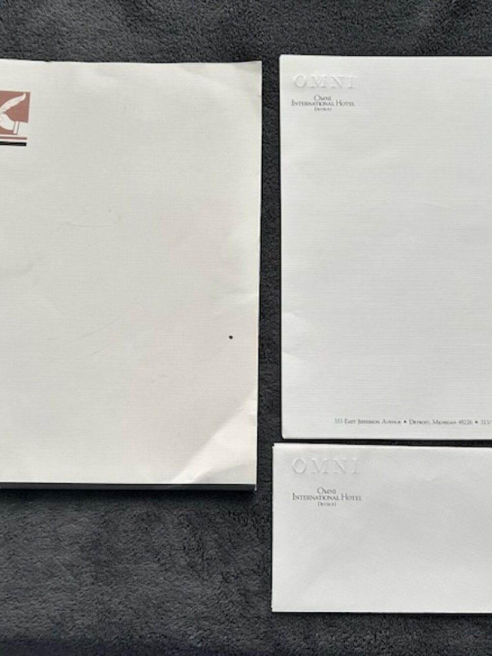 Vintage Omni Hotel Detroit Stationery
